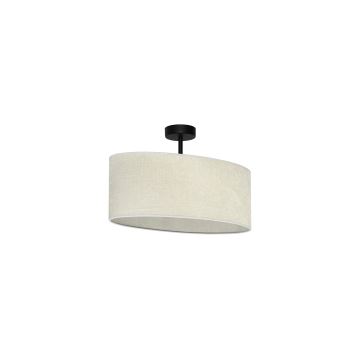 Duolla - Bevestigde hanglamp OVAL 1xE27/15W/230V grijs