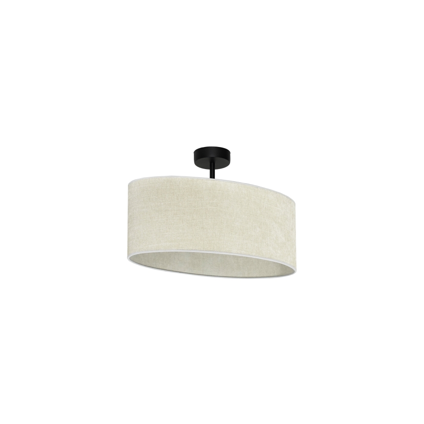 Duolla - Bevestigde hanglamp OVAL 1xE27/15W/230V grijs