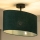 Duolla - Bevestigde hanglamp OVAL 1xE27/15W/230V groen