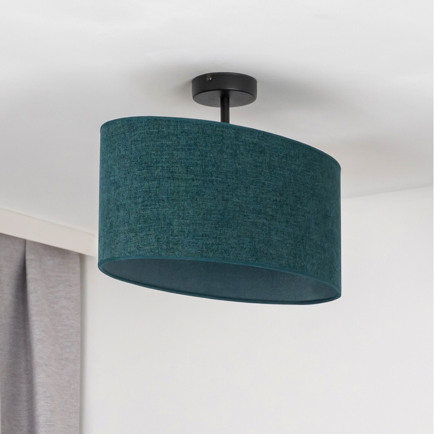 Duolla - Bevestigde hanglamp OVAL 1xE27/15W/230V groen