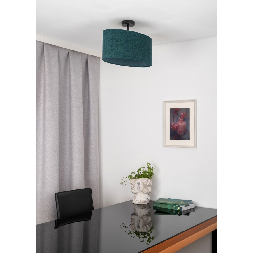 Duolla - Bevestigde hanglamp OVAL 1xE27/15W/230V groen