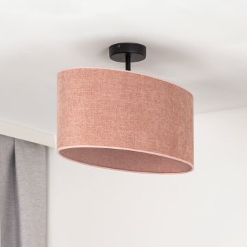 Duolla - Bevestigde hanglamp OVAL 1xE27/15W/230V roze