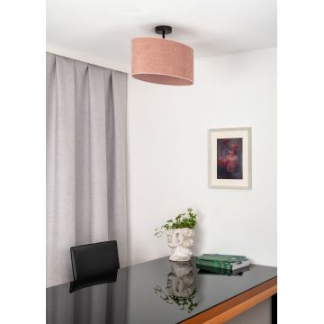 Duolla - Bevestigde hanglamp OVAL 1xE27/15W/230V roze