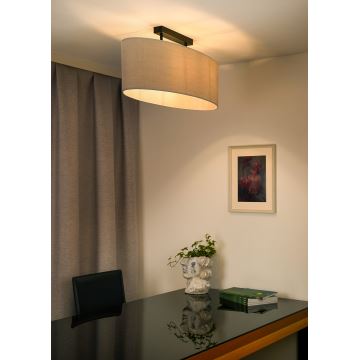 Duolla - Bevestigde hanglamp OVAL 2xE27/15W/230V grijs