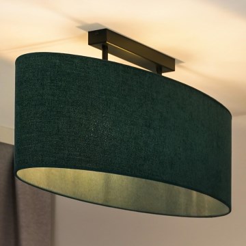 Duolla - Bevestigde hanglamp OVAL 2xE27/15W/230V groen