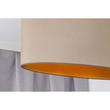 Duolla - Bevestigde hanglamp OVAL VEGAN 1xE27/15W/230V beige