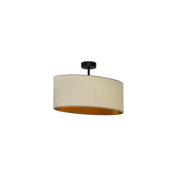 Duolla - Bevestigde hanglamp OVAL VEGAN 1xE27/15W/230V beige