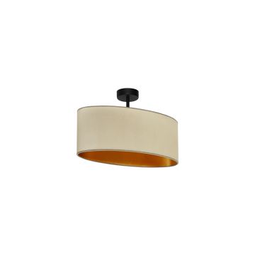 Duolla - Bevestigde hanglamp OVAL VEGAN 1xE27/15W/230V beige