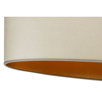 Duolla - Bevestigde hanglamp OVAL VEGAN 1xE27/15W/230V beige