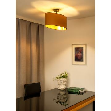 Duolla - Bevestigde hanglamp OVAL VEGAN 1xE27/15W/230V bruin