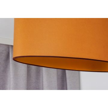 Duolla - Bevestigde hanglamp OVAL VEGAN 1xE27/15W/230V bruin