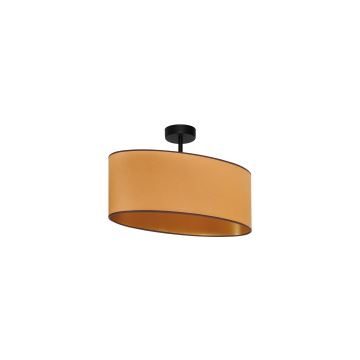 Duolla - Bevestigde hanglamp OVAL VEGAN 1xE27/15W/230V bruin