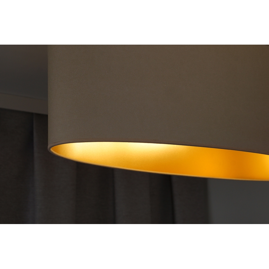 Duolla - Bevestigde hanglamp OVAL VEGAN 1xE27/15W/230V crème