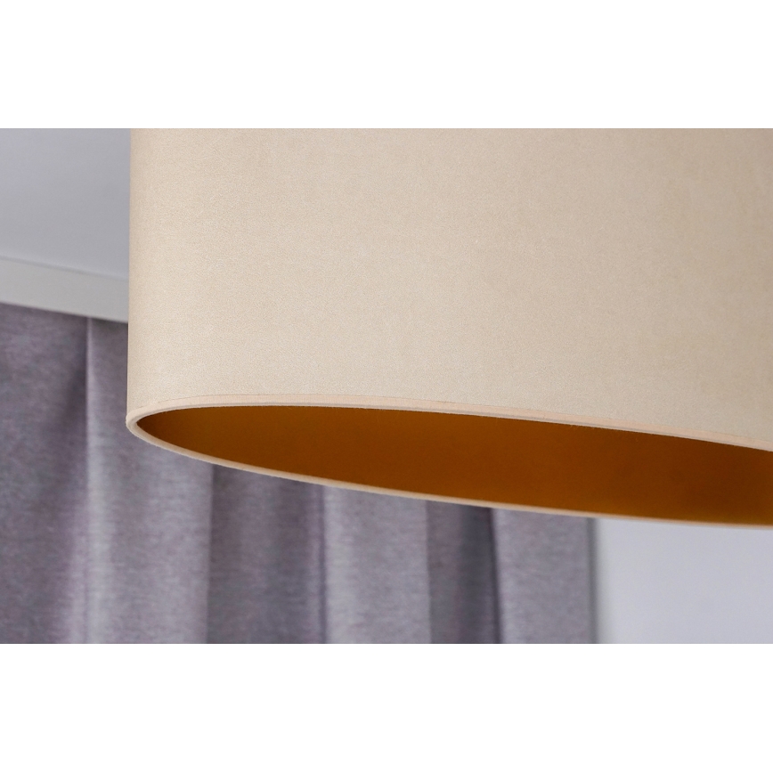 Duolla - Bevestigde hanglamp OVAL VEGAN 1xE27/15W/230V crème