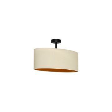 Duolla - Bevestigde hanglamp OVAL VEGAN 1xE27/15W/230V crème