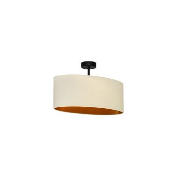 Duolla - Bevestigde hanglamp OVAL VEGAN 1xE27/15W/230V crème