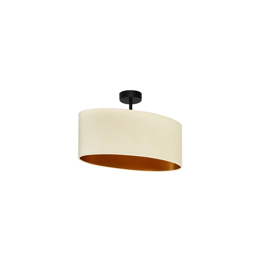 Duolla - Bevestigde hanglamp OVAL VEGAN 1xE27/15W/230V crème