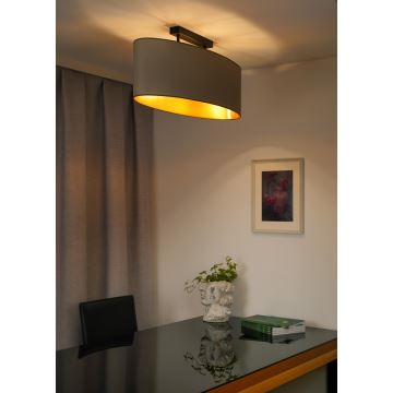 Duolla - Bevestigde hanglamp OVAL VEGAN 2xE27/15W/230V beige