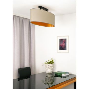 Duolla - Bevestigde hanglamp OVAL VEGAN 2xE27/15W/230V beige