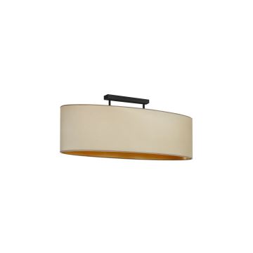 Duolla - Bevestigde hanglamp OVAL VEGAN 2xE27/15W/230V beige