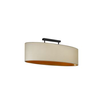 Duolla - Bevestigde hanglamp OVAL VEGAN 2xE27/15W/230V beige