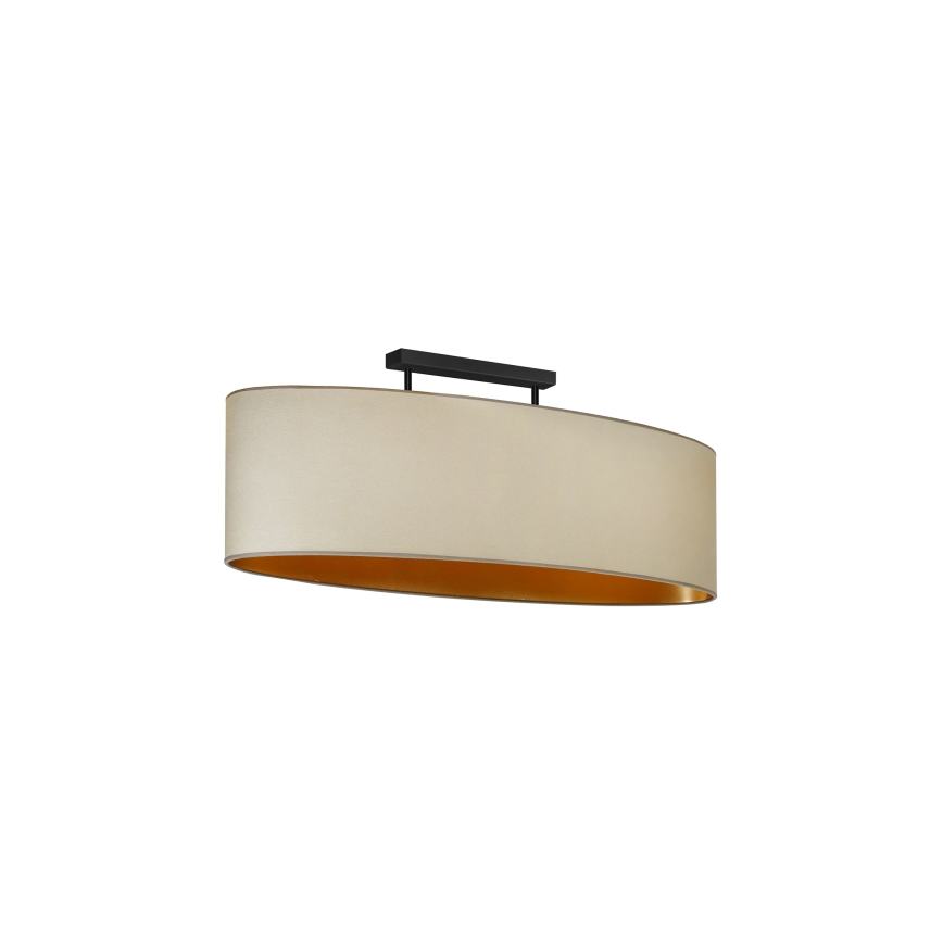 Duolla - Bevestigde hanglamp OVAL VEGAN 2xE27/15W/230V beige