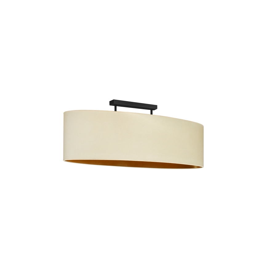 Duolla - Bevestigde hanglamp OVAL VEGAN 2xE27/15W/230V crème