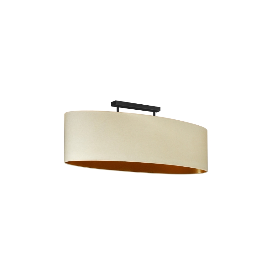 Duolla - Bevestigde hanglamp OVAL VEGAN 2xE27/15W/230V crème