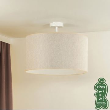 Duolla - Bevestigde hanglamp ROLLER ECO RECYCLING 1xE27/15W/230V crème