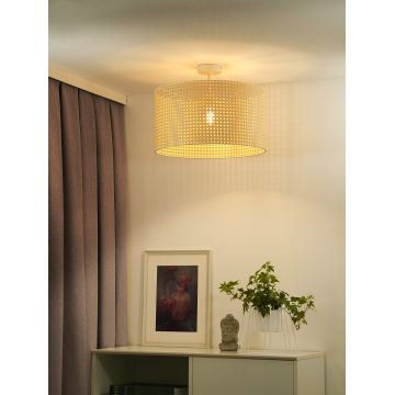 Duolla - Bevestigde hanglamp ROLLER RATTAN 1xE27/15W/230V beige