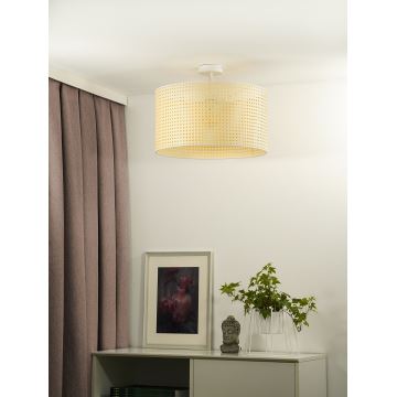 Duolla - Bevestigde hanglamp ROLLER RATTAN 1xE27/15W/230V beige