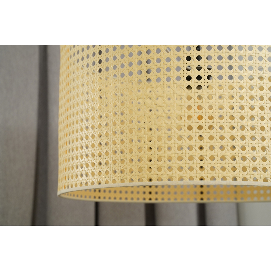 Duolla - Bevestigde hanglamp ROLLER RATTAN 1xE27/15W/230V beige