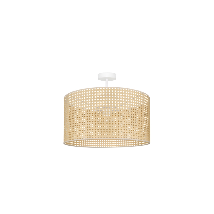 Duolla - Bevestigde hanglamp ROLLER RATTAN 1xE27/15W/230V beige