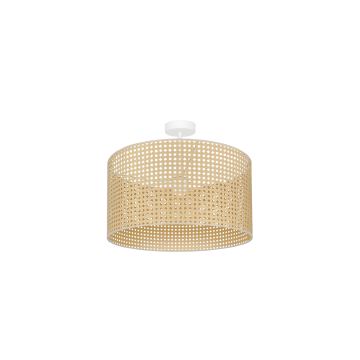 Duolla - Bevestigde hanglamp ROLLER RATTAN 1xE27/15W/230V beige