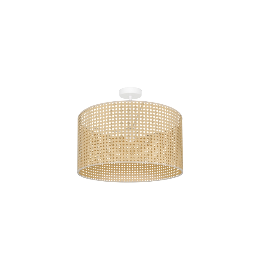 Duolla - Bevestigde hanglamp ROLLER RATTAN 1xE27/15W/230V beige