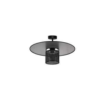 Duolla - Bevestigde hanglamp TOKYO RATTAN 1xE27/15W/230V zwart/zilver