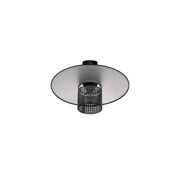 Duolla - Bevestigde hanglamp TOKYO RATTAN 1xE27/15W/230V zwart/zilver