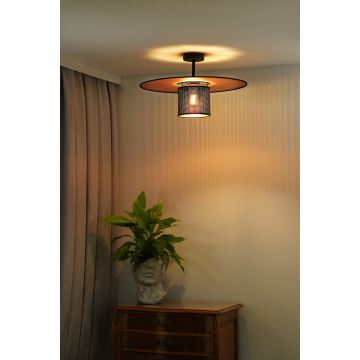 Duolla - Bevestigde hanglamp TOKYO SHINY 1xE27/15W/230V zwart/koper