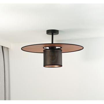 Duolla - Bevestigde hanglamp TOKYO SHINY 1xE27/15W/230V zwart/koper