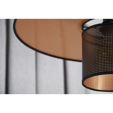 Duolla - Bevestigde hanglamp TOKYO SHINY 1xE27/15W/230V zwart/koper