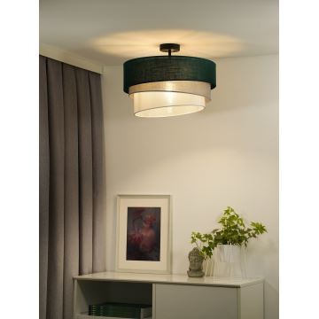 Duolla - Bevestigde hanglamp TRIO 1xE27/15W/230V groen/grijs/wit