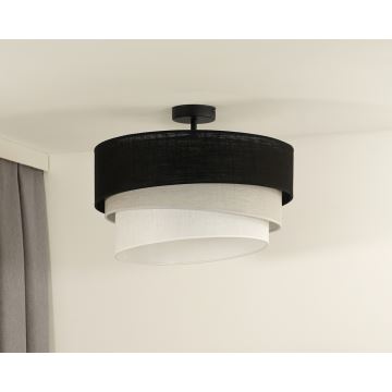 Duolla - Bevestigde hanglamp TRIO 1xE27/15W/230V zwart/grijs/wit