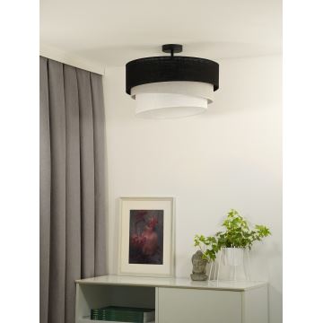 Duolla - Bevestigde hanglamp TRIO 1xE27/15W/230V zwart/grijs/wit