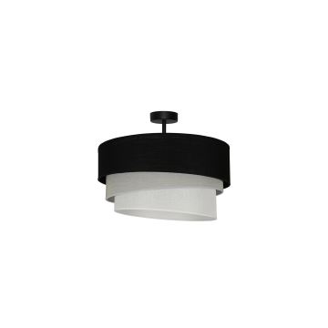 Duolla - Bevestigde hanglamp TRIO 1xE27/15W/230V zwart/grijs/wit