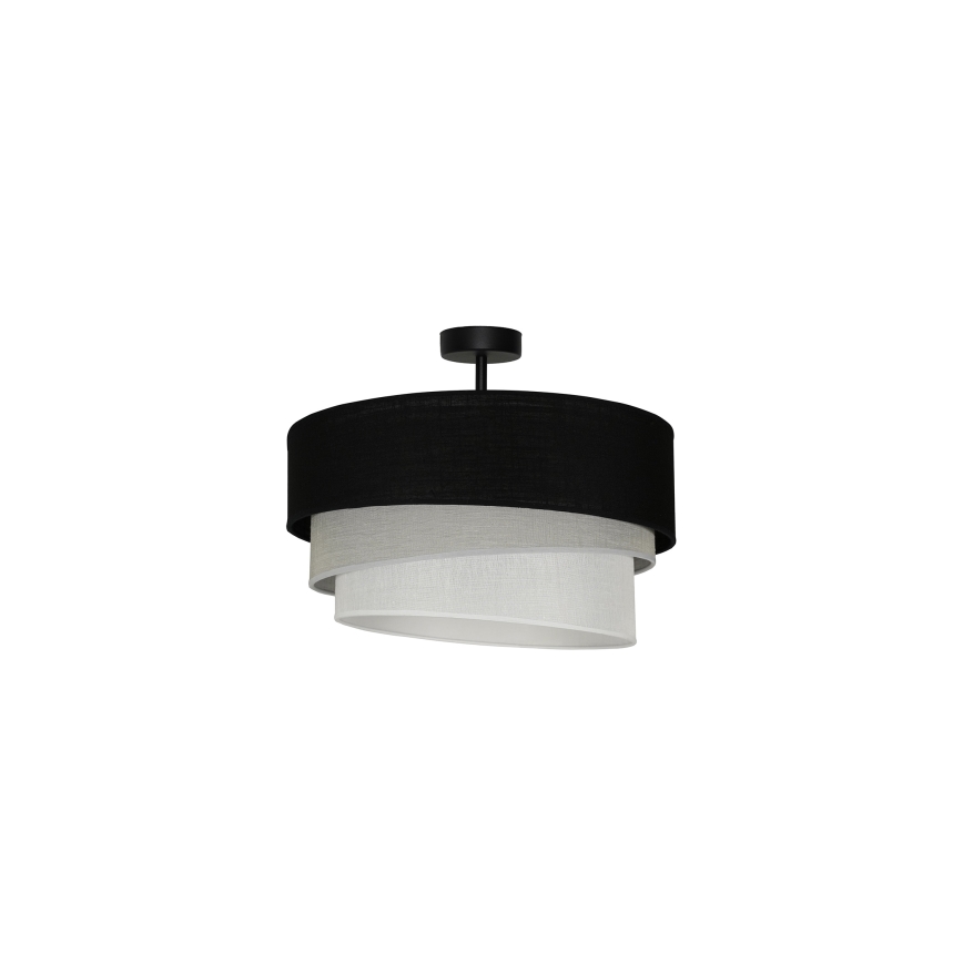 Duolla - Bevestigde hanglamp TRIO 1xE27/15W/230V zwart/grijs/wit