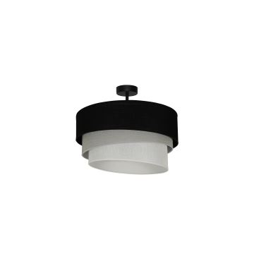 Duolla - Bevestigde hanglamp TRIO 1xE27/15W/230V zwart/grijs/wit