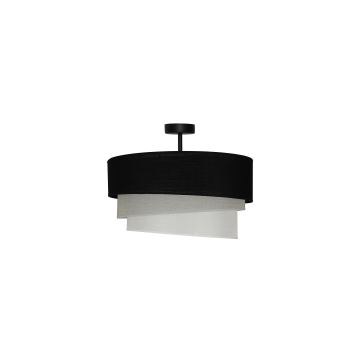 Duolla - Bevestigde hanglamp TRIO 1xE27/15W/230V zwart/grijs/wit