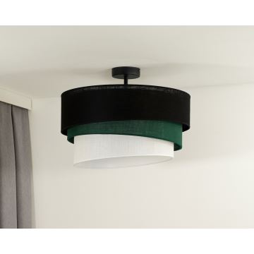 Duolla - Bevestigde hanglamp TRIO 1xE27/15W/230V zwart/groen/wit