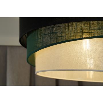 Duolla - Bevestigde hanglamp TRIO 1xE27/15W/230V zwart/groen/wit