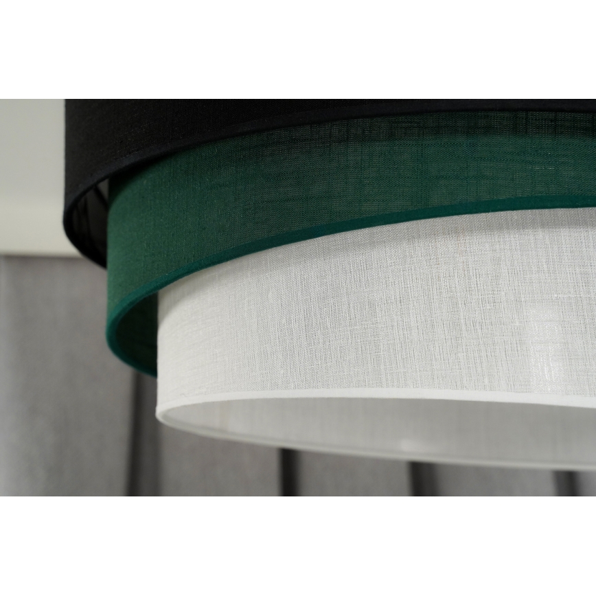 Duolla - Bevestigde hanglamp TRIO 1xE27/15W/230V zwart/groen/wit